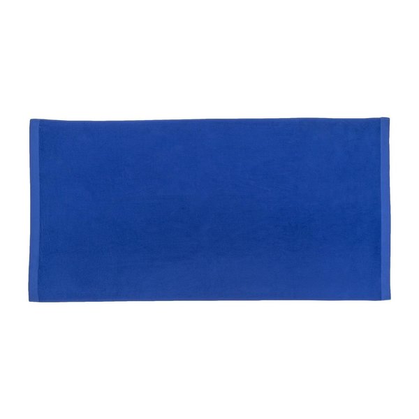 Towelsoft Jumbo Size Terry Dobby Hem Velour Beach Towel Velour Beach Towel 36 inch x 72 inch -Royal Blue HOME-BV1104-RYL